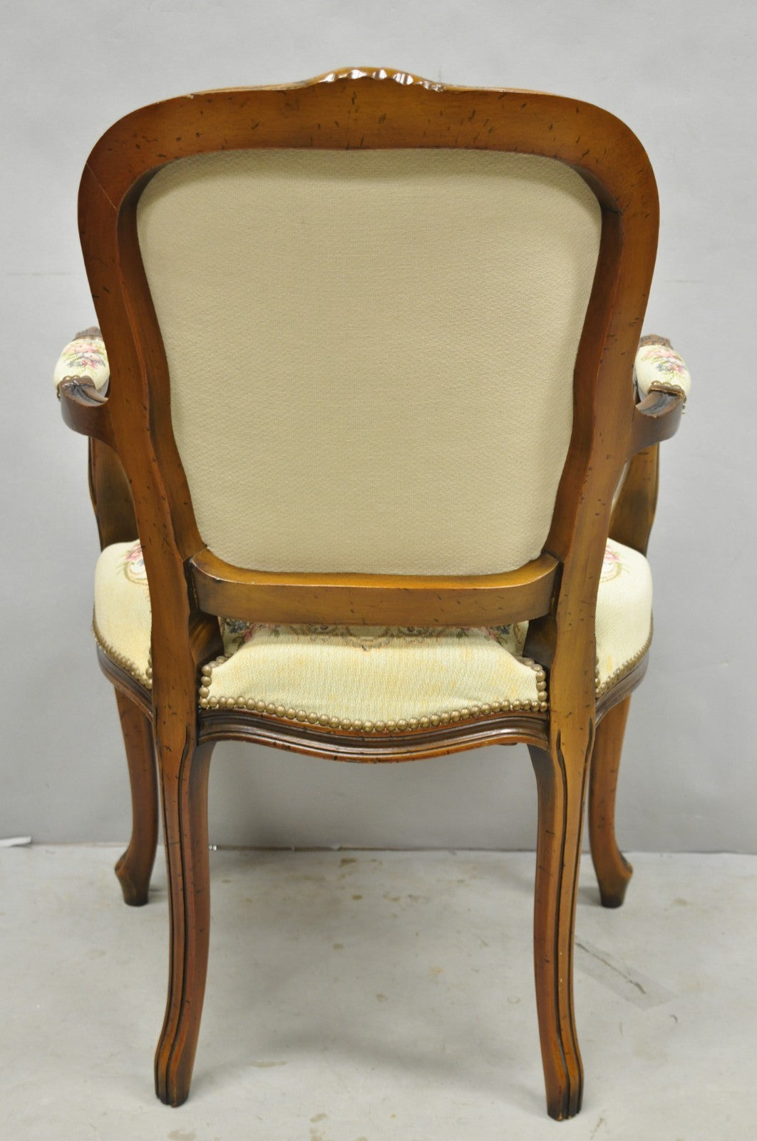 Vintage Chateau D'Ax spa French Louis XV Style Italian Tapestry Arm Chair