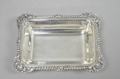 Vintage Miniature Sheffield England Silver Plated Covered Serving Dish Platter