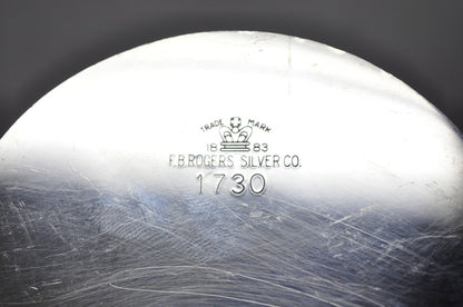 Vintage FB Rogers Silver Plated Large Clam Shell Serving Dish w / Dolphin