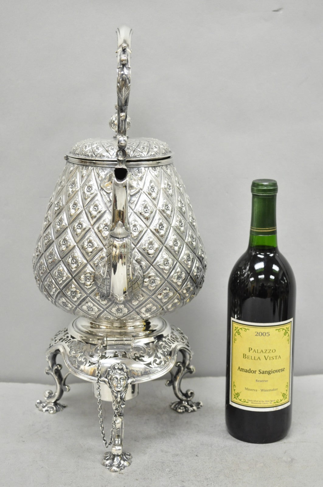 Hawksworth Eyre & Co Victorian Silver Plated "Pineapple" Figural Tipping Tea Pot