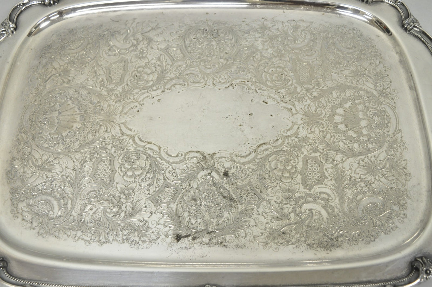 Vintage 1847 Rogers Bros "Remembrance" 9898 Silver Plated Serving Platter Tray