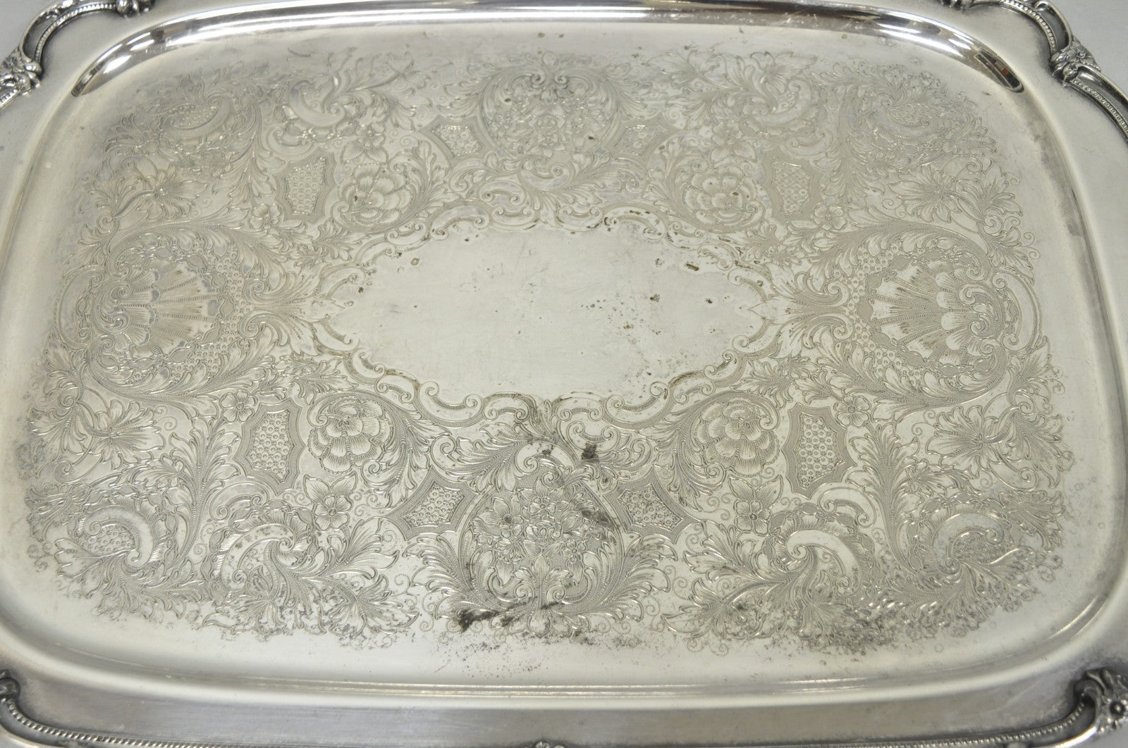 Vintage 1847 Rogers Bros "Remembrance" 9898 Silver Plated Serving Platter Tray