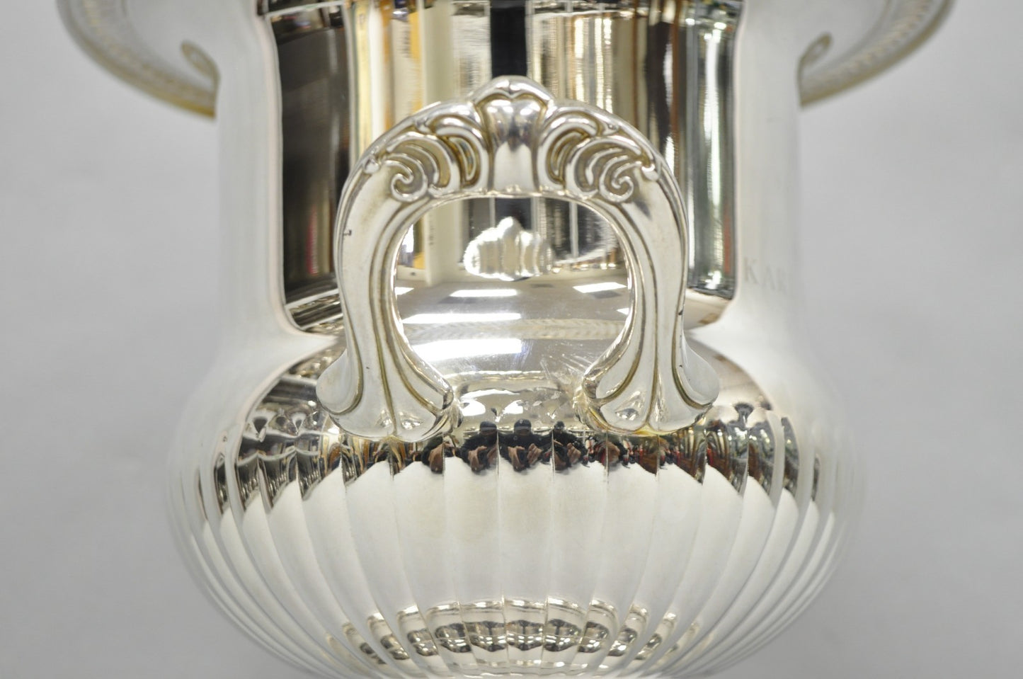 Vintage Silver Plated Trophy Cup Urn Champagne Chiller Ice Bucket Engraved