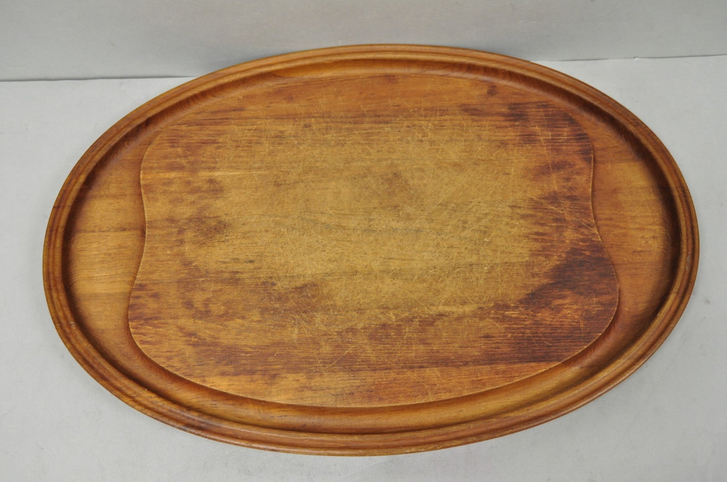 Vintage Mid Century Modern Henning Koppel Georg Jensen Teak Cutting Board Tray