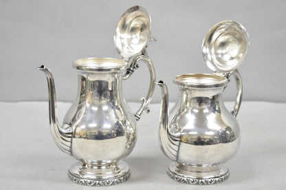 Vintage Victorian Silver Plated Coffee Pot & Tea Pot by National 3000 & 3001