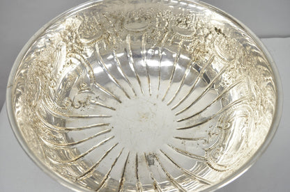 Vintage English Sheffield Kentshire Silver Plated Punch Bowl Set w 12 Footed Cup