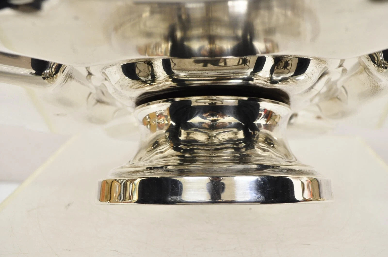 Vintage English Victorian Silver Plated Revolving Vegetable Serving Platter Tray