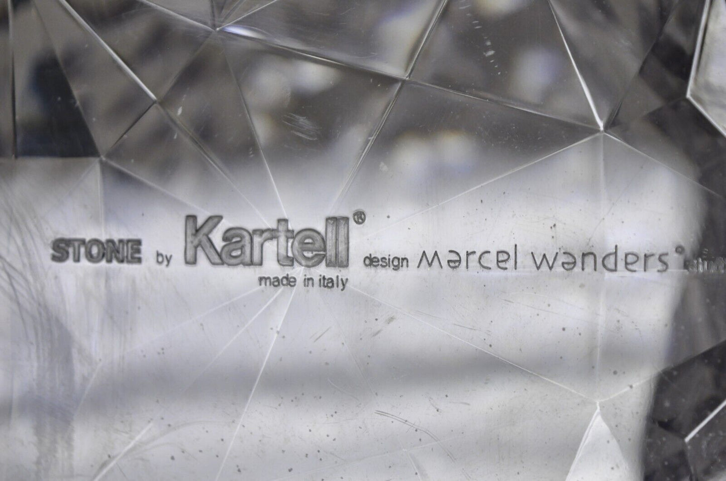 Marcel Wanders for Kartell Italy Clear "Stone" Stool - a Pair