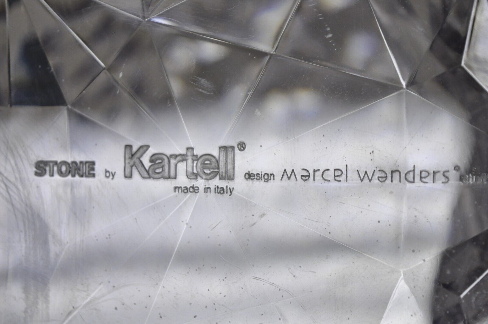 Marcel Wanders for Kartell Italy Clear "Stone" Stool - a Pair