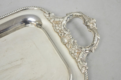 Vintage Barker Ellis English Regency Narrow Silver Plated Serving Dish Bar Tray