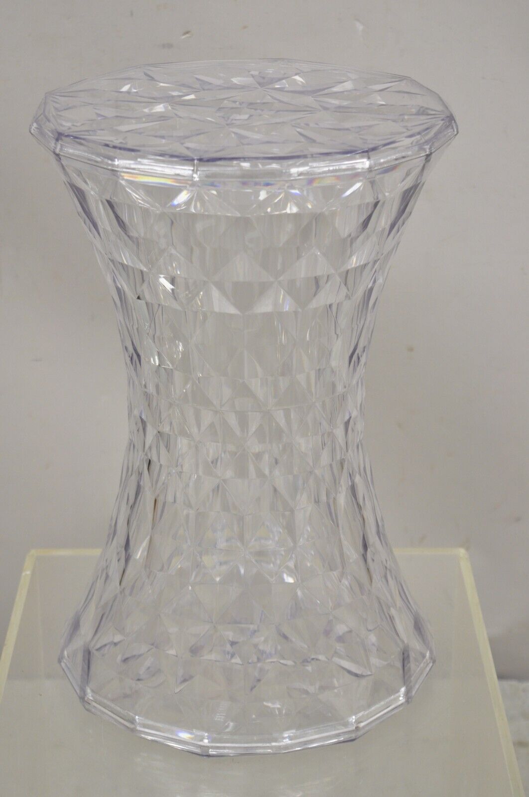 Marcel Wanders for Kartell Italy Clear "Stone" Stool - a Pair