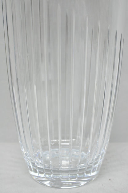 Marquis by Waterford 12" Tall Etched Round Lead Crystal Glass Flower Vase