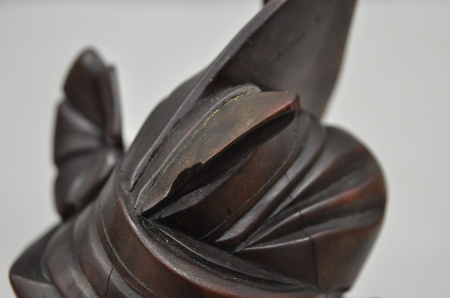 Vintage Carved Wood Balinese Indonesian Bali Woman Man Bust Sculpture