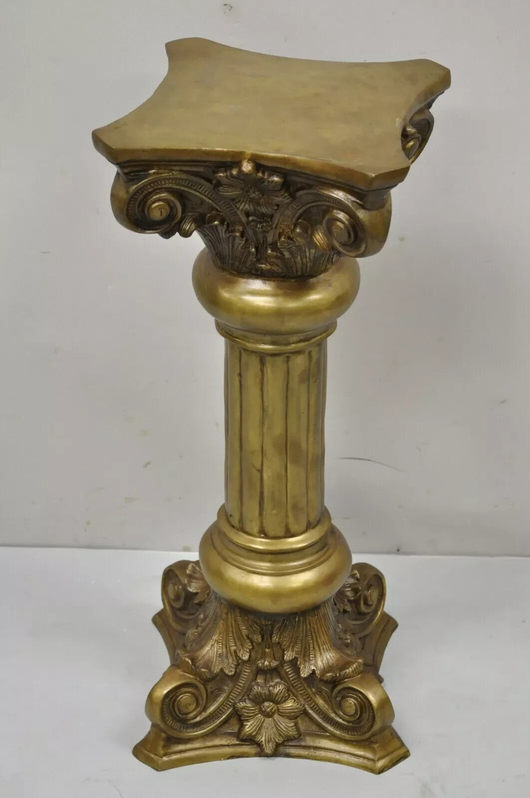Vintage Neoclassical Brass Bronze Corinthian Column 29