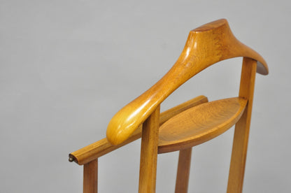 Vintage Fratelli Reguitti Italian Beech Wood 2 Tier Gentleman's Clothing Valet
