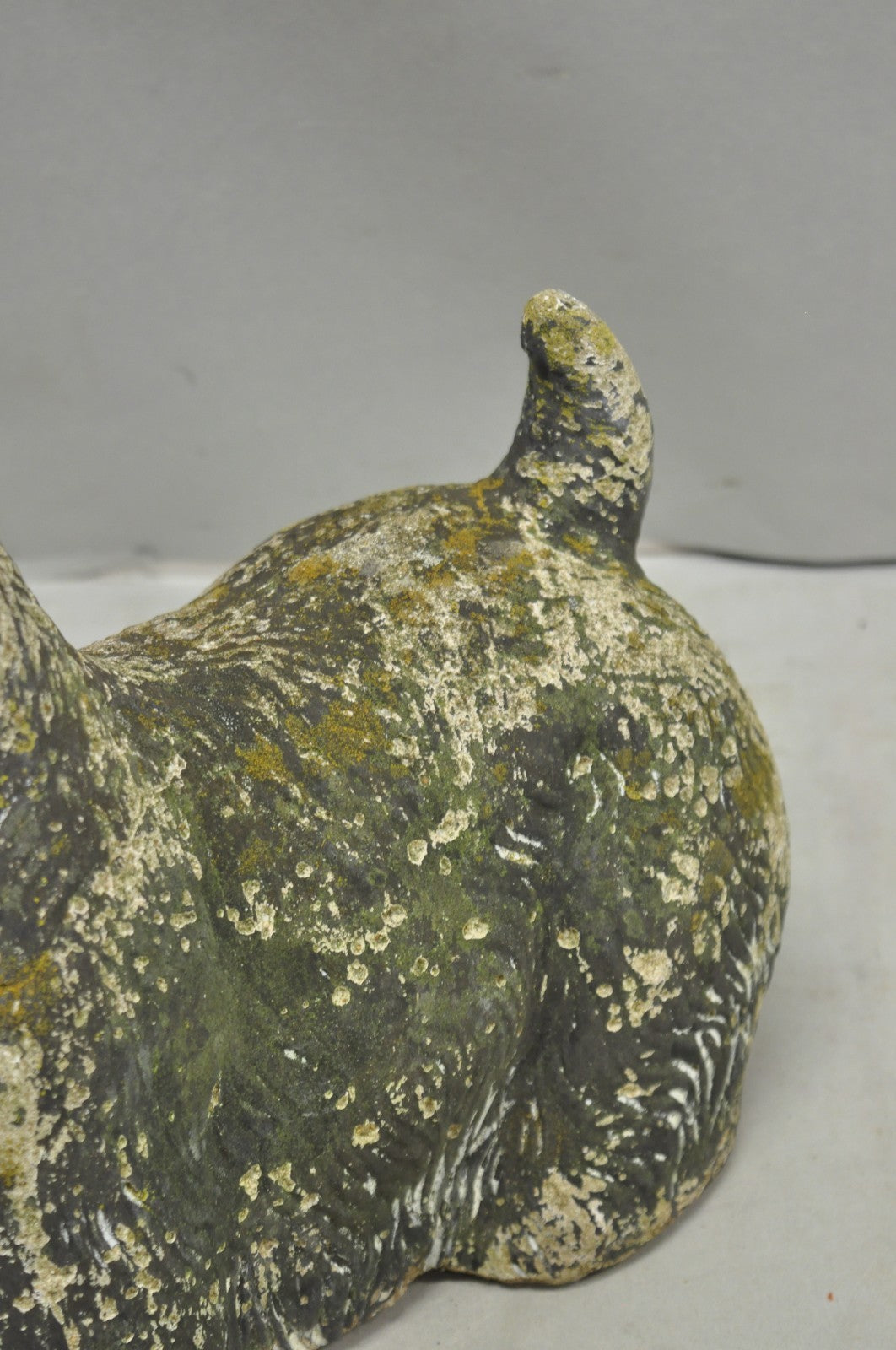 Vintage Scottish Terrier Scotty Dog 12" Small Cast Stone Concrete Garden Figure