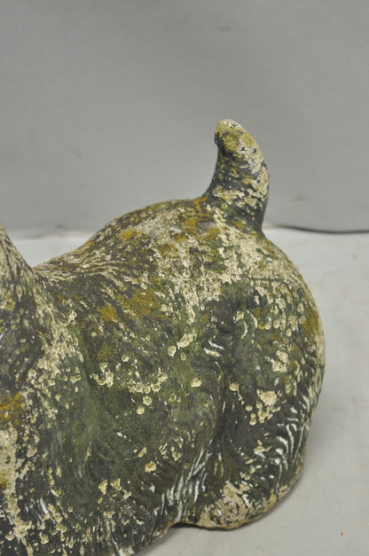Vintage Scottish Terrier Scotty Dog 12" Small Cast Stone Concrete Garden Figure