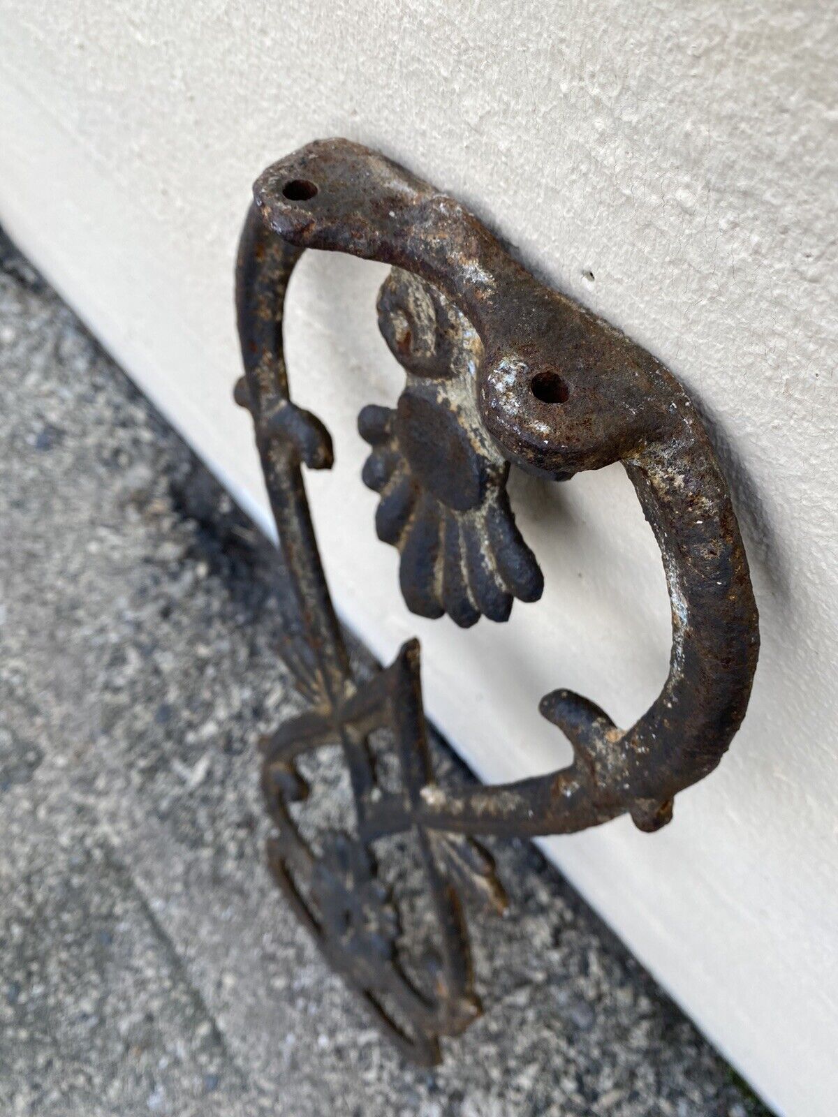 Antique Victorian Cast Iron Gate Supports Architectural Elements - a Pair