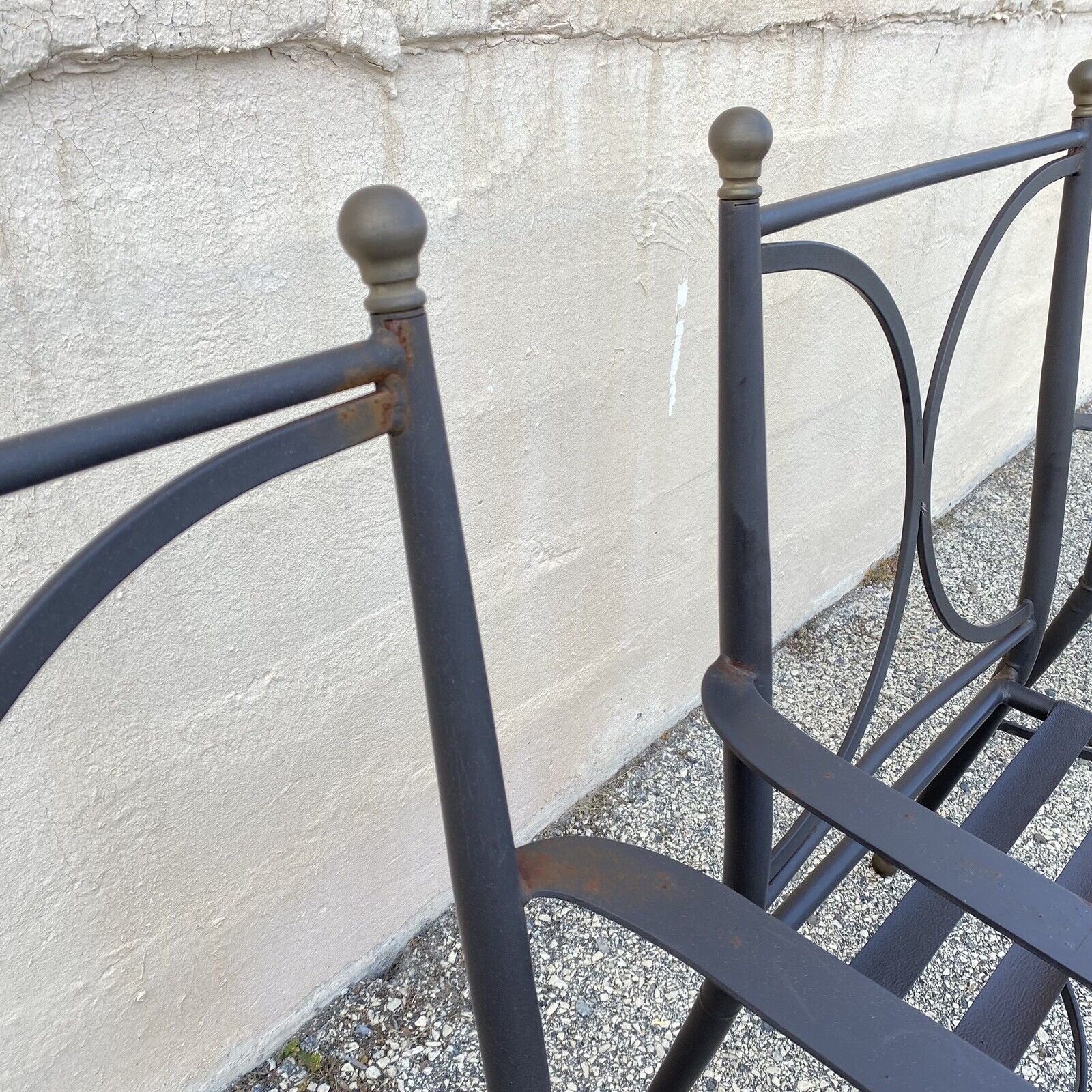 Decorator Aluminum & Steel Metal Ball Finial Outdoor Patio Pool Chair - Set of 4