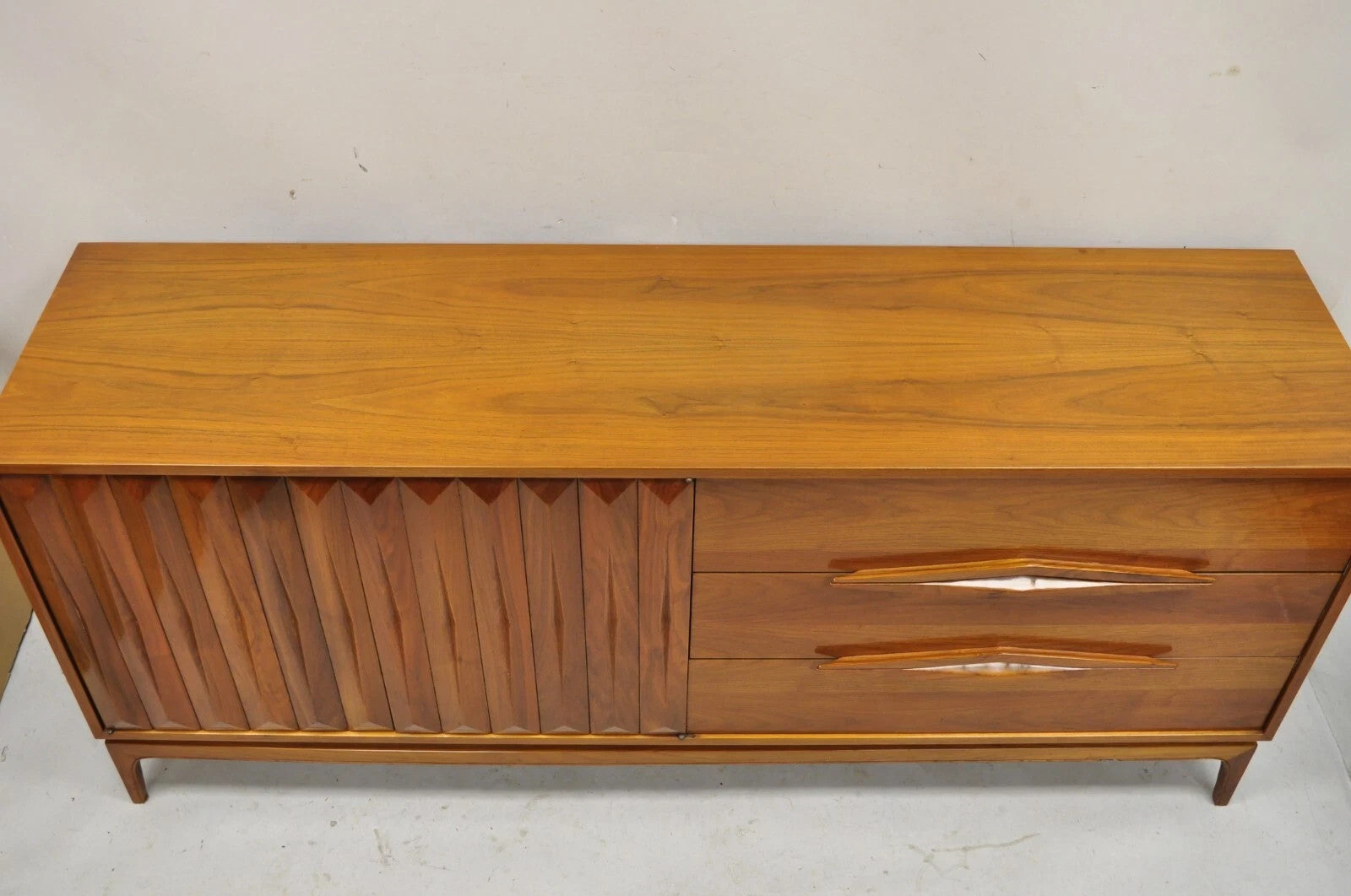 Albert Parvin for James Cameron Mid Century Modern Walnut Dresser Credenza