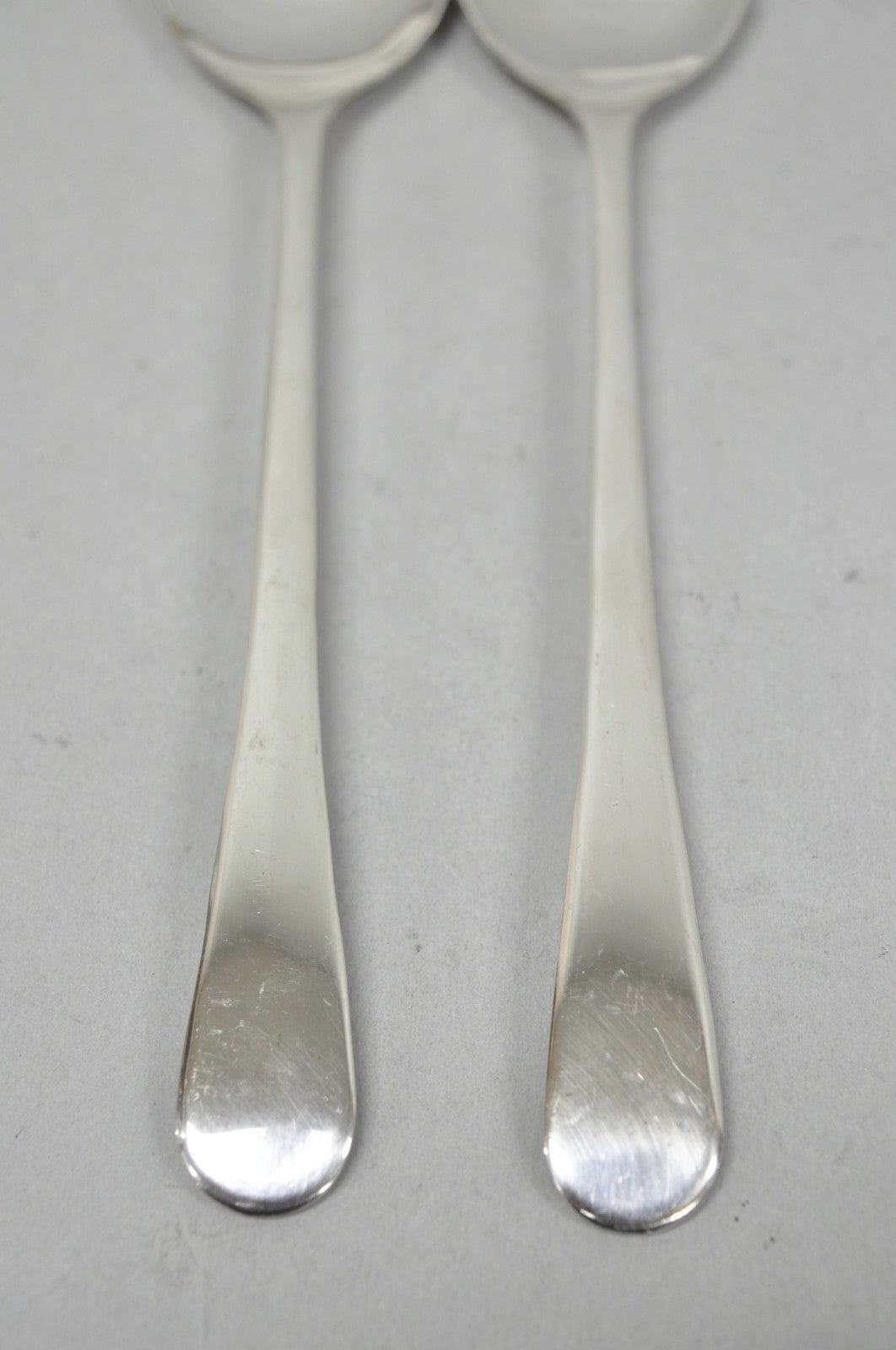 Vintage Sheffield England Modern Silver Plated Salad Serving Set Fork & Spoon