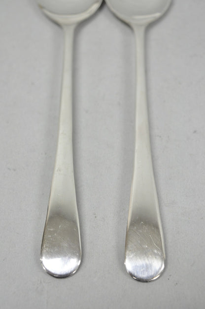 Vintage Sheffield England Modern Silver Plated Salad Serving Set Fork & Spoon