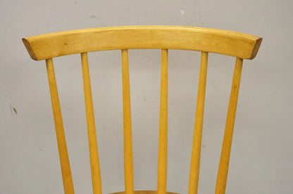 Vintage Mid Century Modern Spindle Back Birch Maple Dining Side Chair