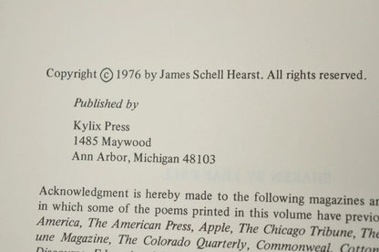 Shaken by Leaf-Fall: Poems by James Hearst Kylix Press (Hardcover) 1976 NOS