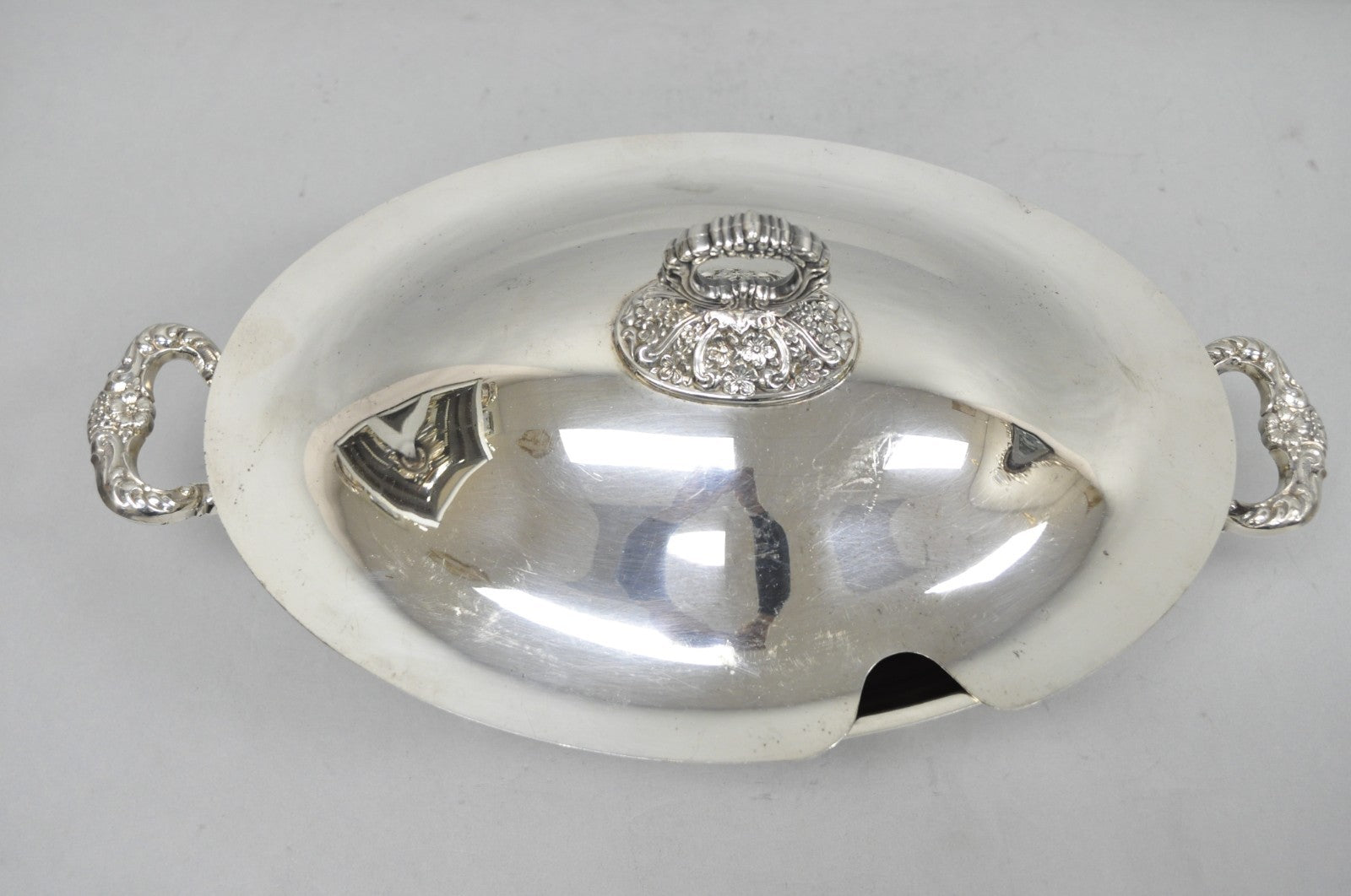 Vintage Poole Regency Style Footed Silver Plated Lidded Soup Tureen Serving Bowl
