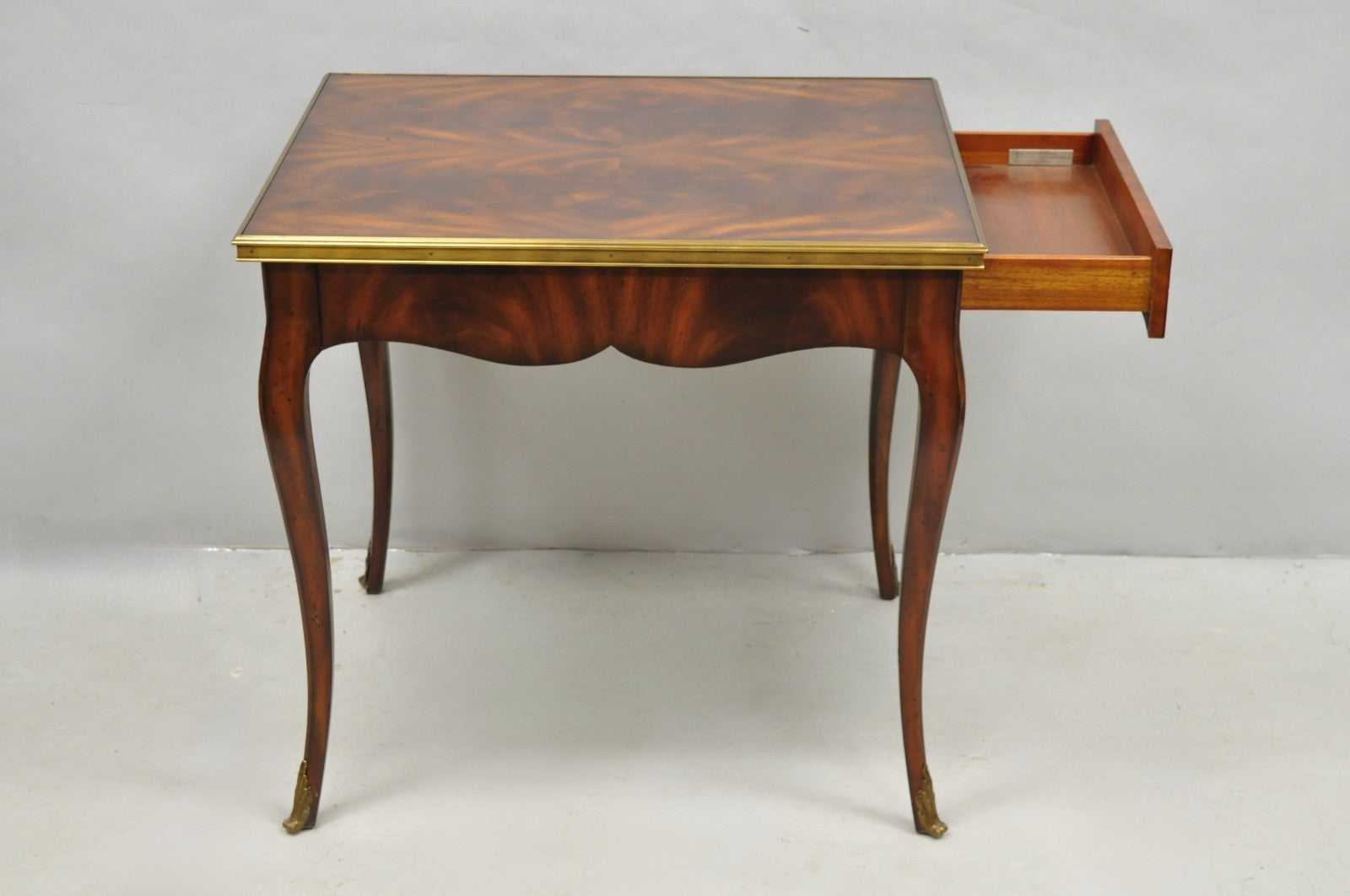 Ralph Lauren Noble Estate French Louis XV Mahogany One Drawer End Table - a Pair