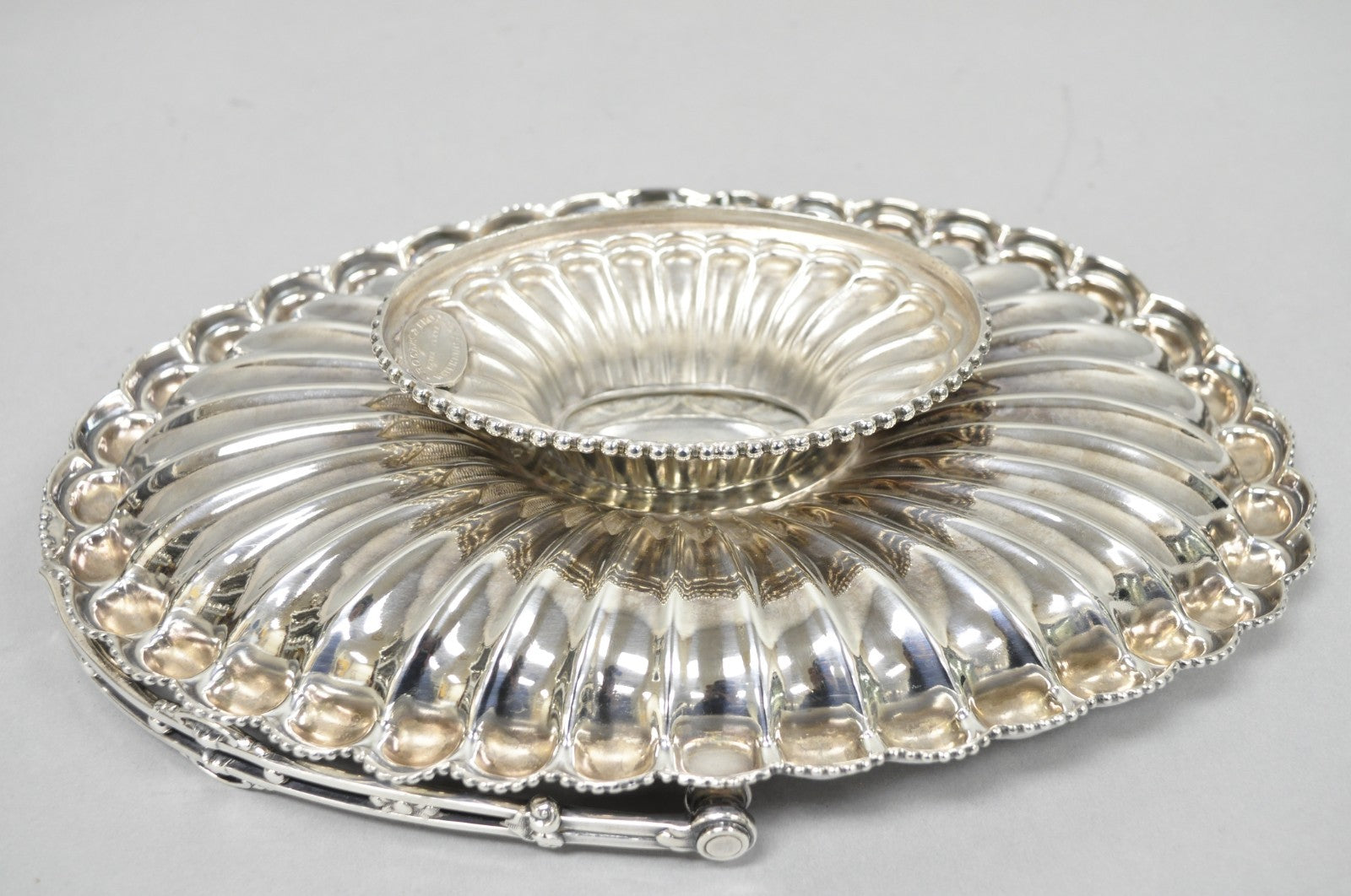 Antique Rogers & Bro Silver Plated Wedding Brides Basket w Reticulated Handle
