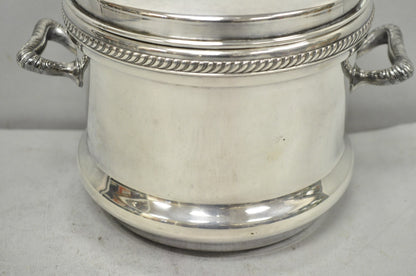 Vintage FB Rogers English Regency Silver Plated Coat of Arms Covered Ice Bucket
