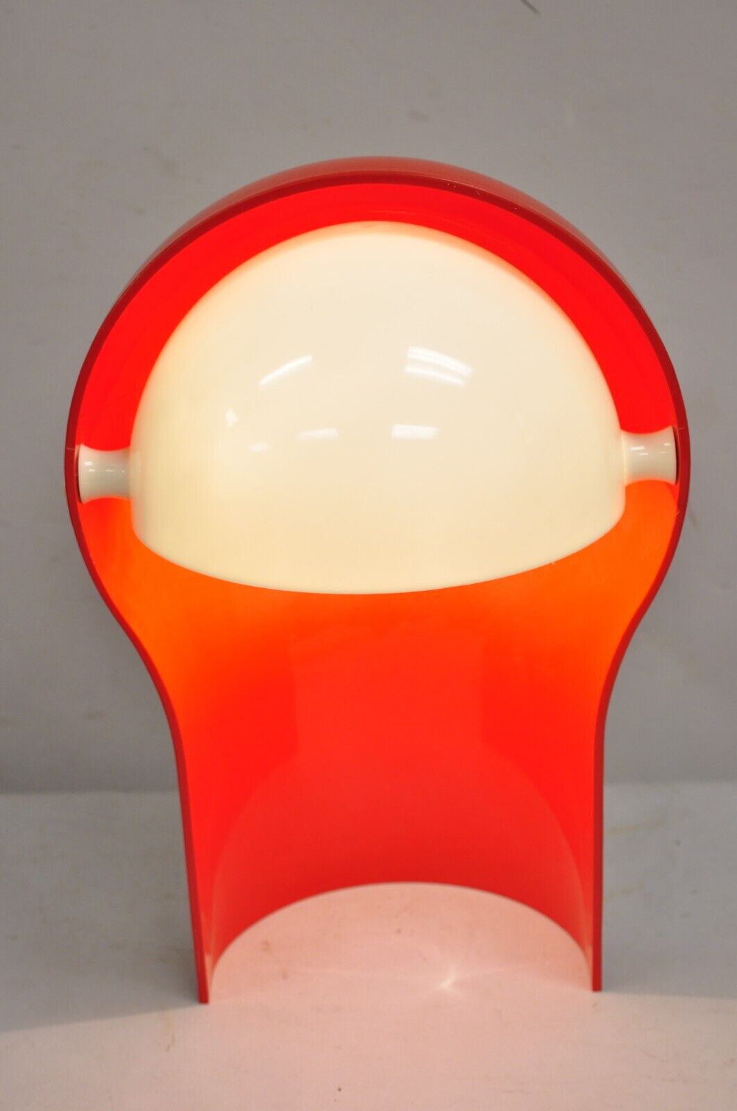 Vintage Vico Magistretti for Artemide Telegono Red & White Plastic Table Lamp