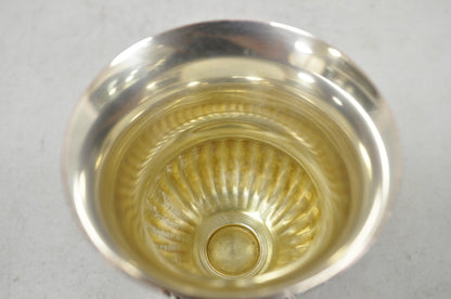Vintage English Georgian Style Silver Plated Wine Goblet Cup Barware - a Pair
