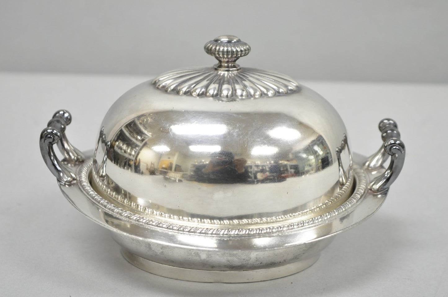 Antique Victorian Middletown Plate Co Silver Plated Fancy Covered Butter Dish