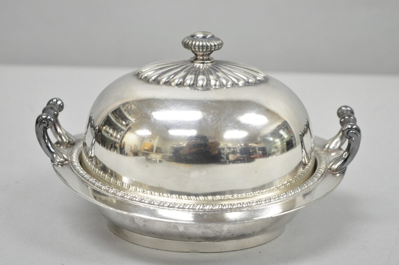 Antique Victorian Middletown Plate Co Silver Plated Fancy Covered Butter Dish