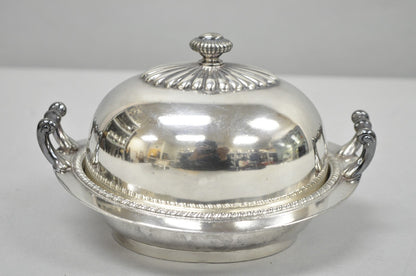 Antique Victorian Middletown Plate Co Silver Plated Fancy Covered Butter Dish