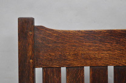 Antique Stickley & Brandt Mission Oak Arts & Crafts Arm Chair with Drop Seat