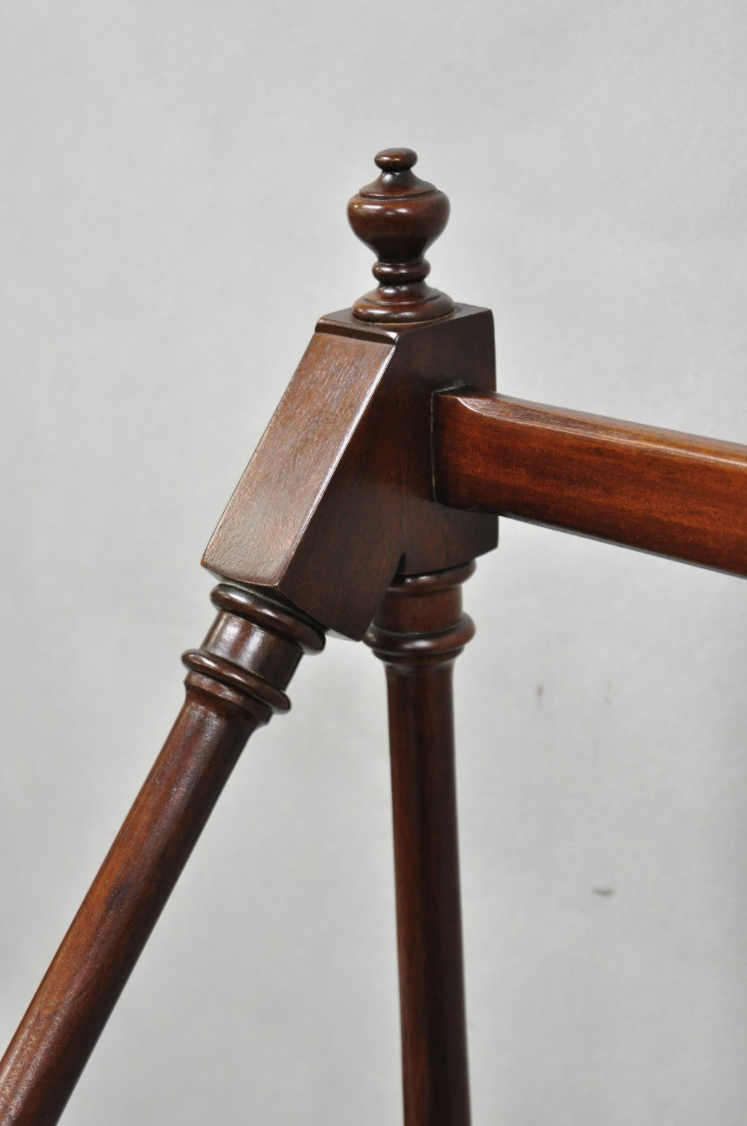 George III Style Mahogany and Black Leather Library Steps by Wellington Hall