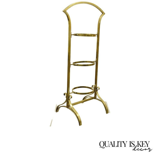 Vintage Italian Brass Mid Century Modern 3 Tier Muffin Stand