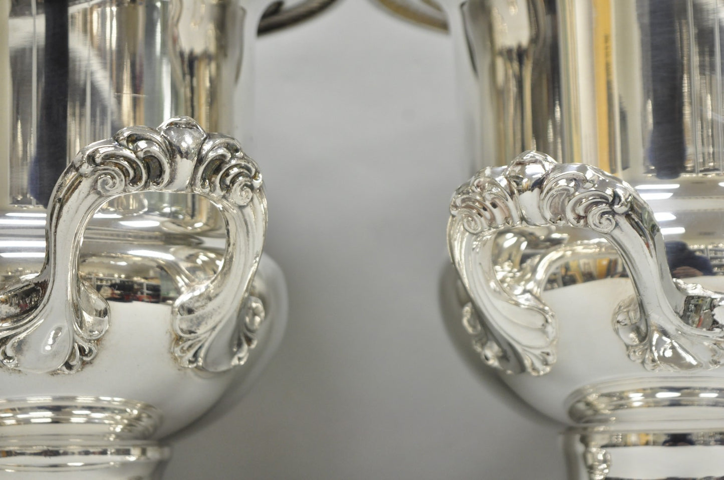 Vintage Leonard Silver Plated Trophy Cup Urn Champagne Chiller Ice Bucket, Pair