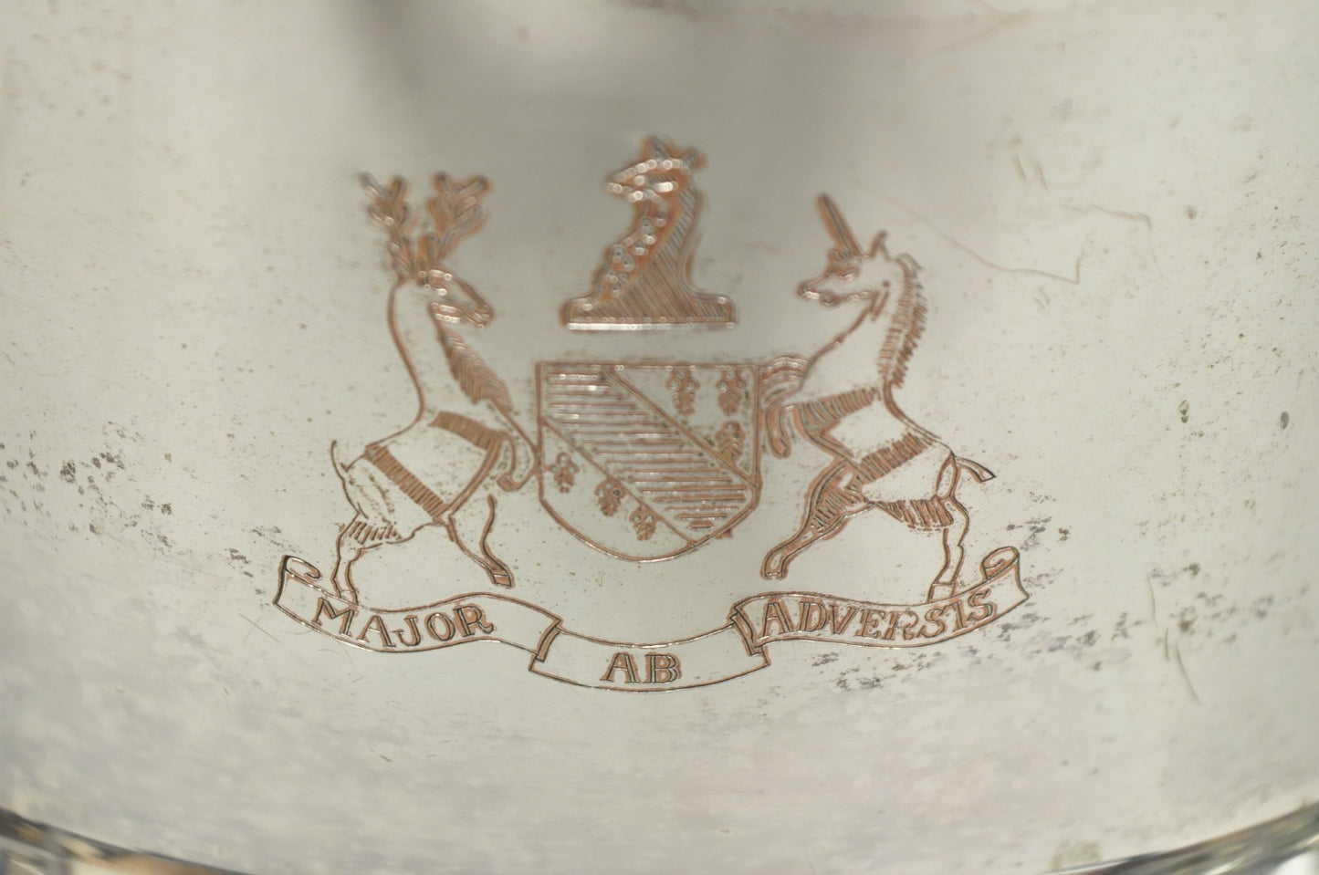 Vintage FB Rogers English Regency Silver Plated Coat of Arms Covered Ice Bucket