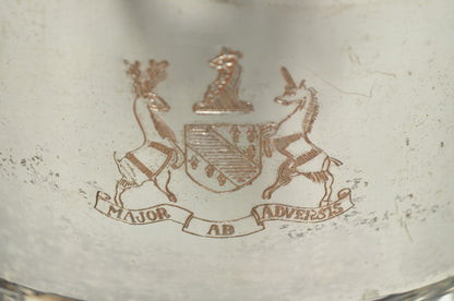 Vintage FB Rogers English Regency Silver Plated Coat of Arms Covered Ice Bucket