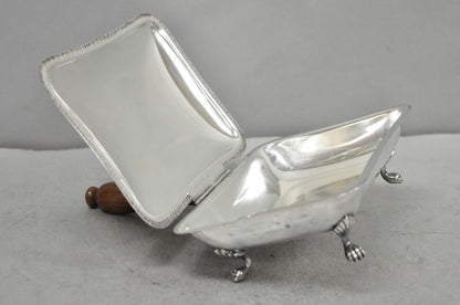 Vintage Sheffield English Victorian Silver Plated Silent Butler Crumb Catcher