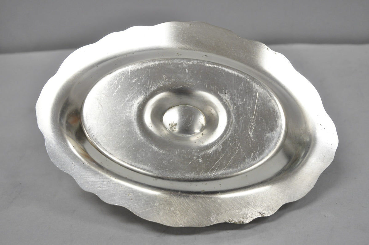 Vintage Victorian Style Silver Plated Gravy Sauce Boat w/ Attached Dish