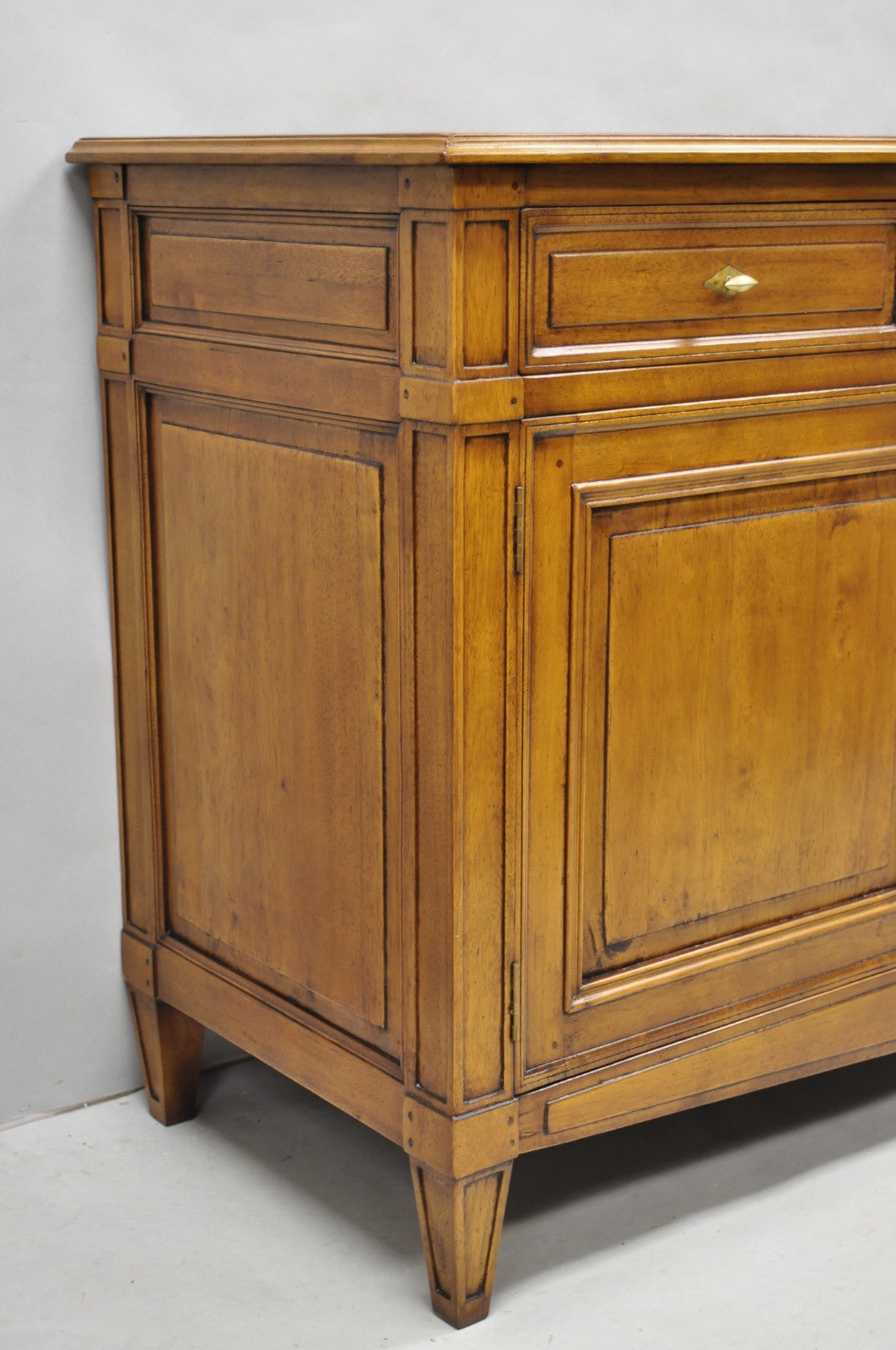 Vintage French Country Cherry Wood Server Buffet Sideboard Cabinet by MNdB