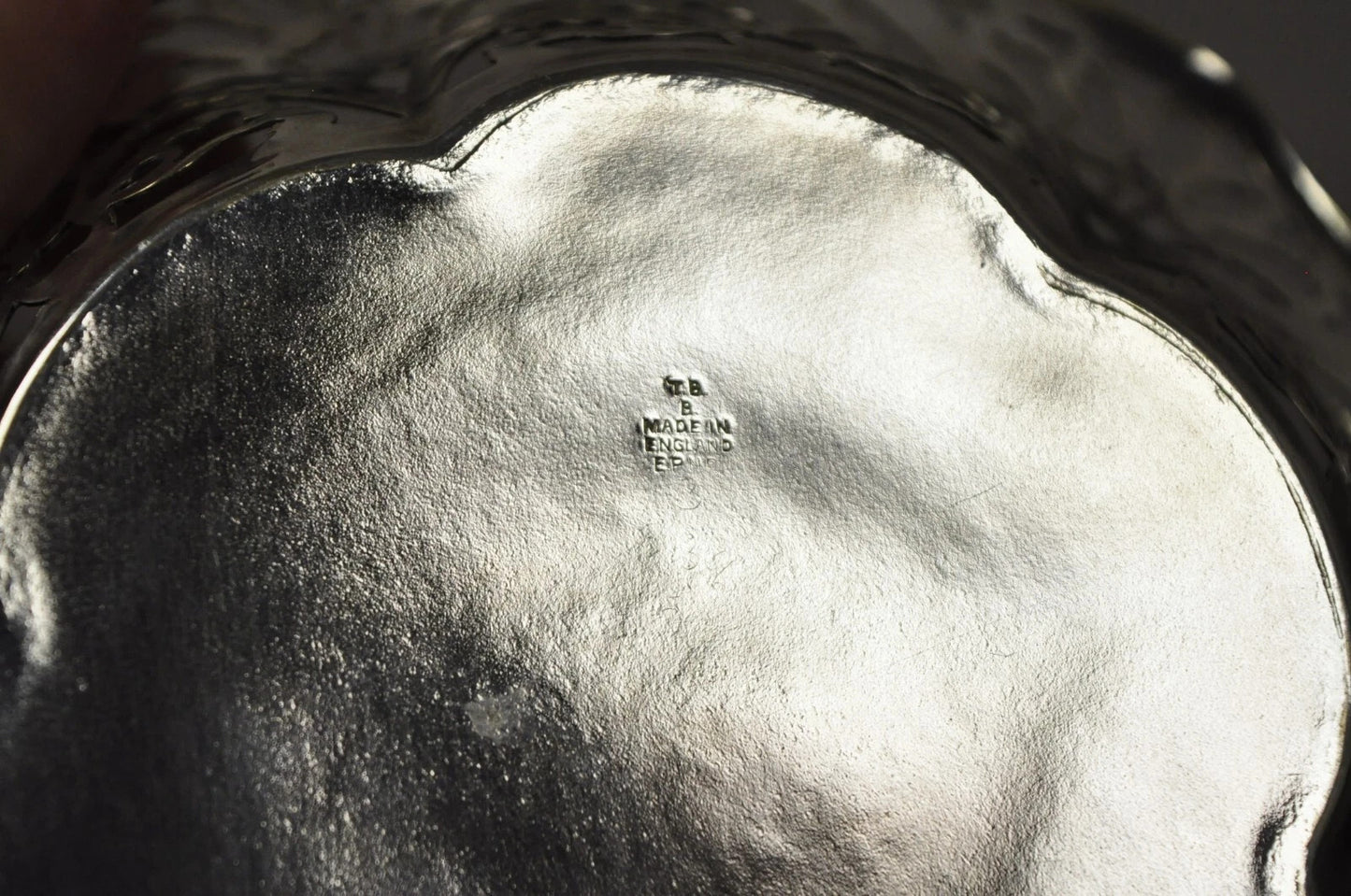 Vintage TBB England Victorian Silver Plated Small Pierced Trinket Nut Dish Bowl