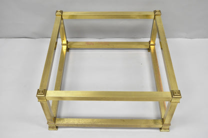 Vintage Mastercraft Hollywood Regency Square Brass Coffee Table Base Only