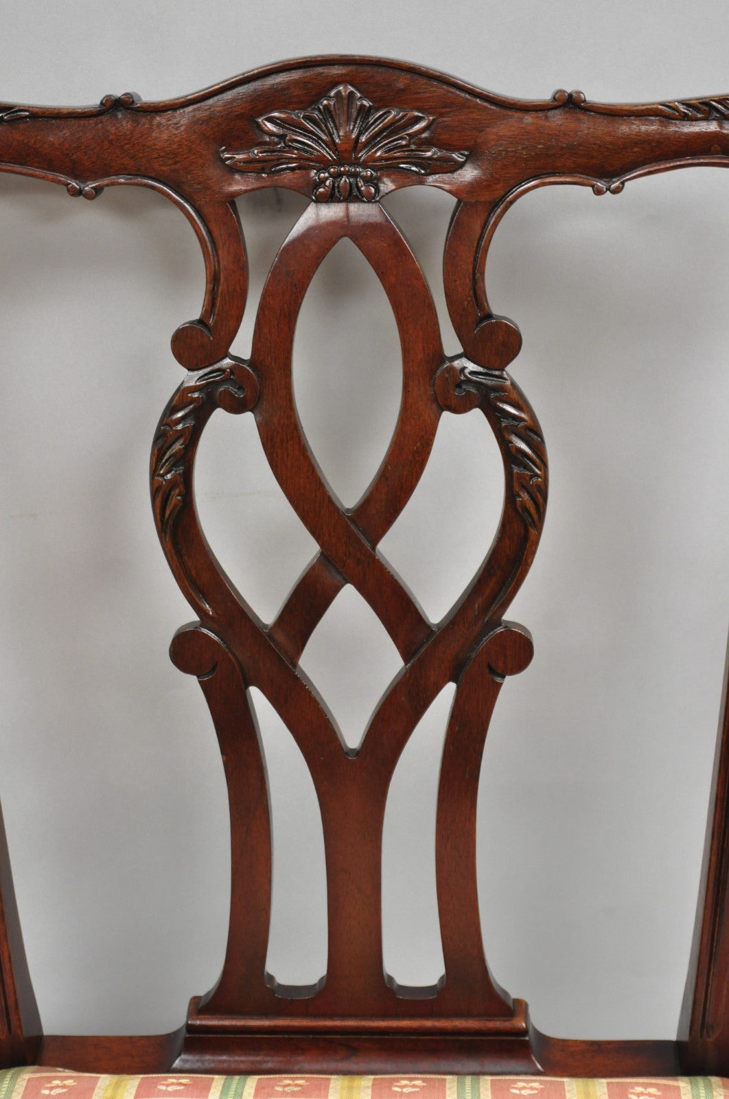 Vintage Chippendale Mahogany Ball and Claw Dining Side Chairs attr. Kindel, Pair