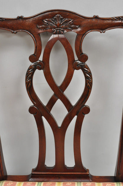 Vintage Chippendale Mahogany Ball and Claw Dining Side Chairs attr. Kindel, Pair